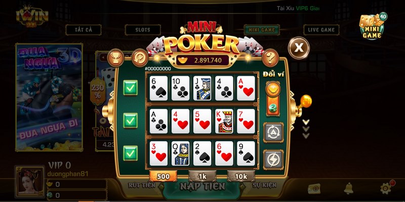 Mini Poker Iwin – Cách Chơi Dễ Dàng, Phần Thưởng Khủng